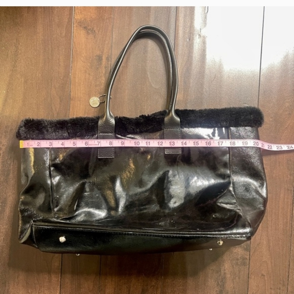 Laura DiMaggio Chic Black Faux Fur Tote Bag - Picture 5 of 10